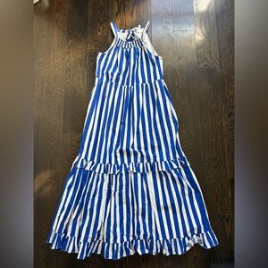 Pomander Place Navy and White Striped Dress